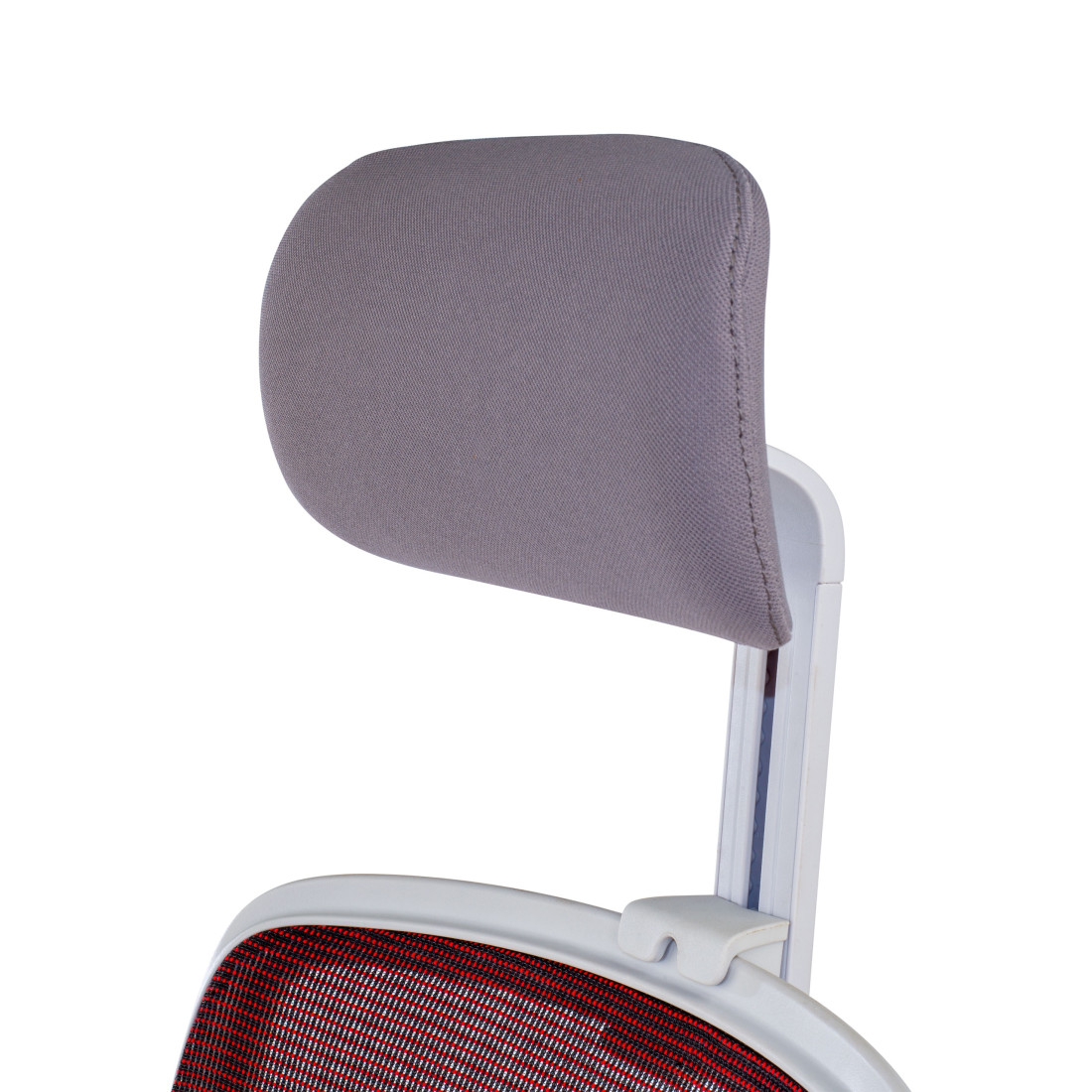 silla ergonomica rojo sugar estructura blanca reposacabezas malla 9