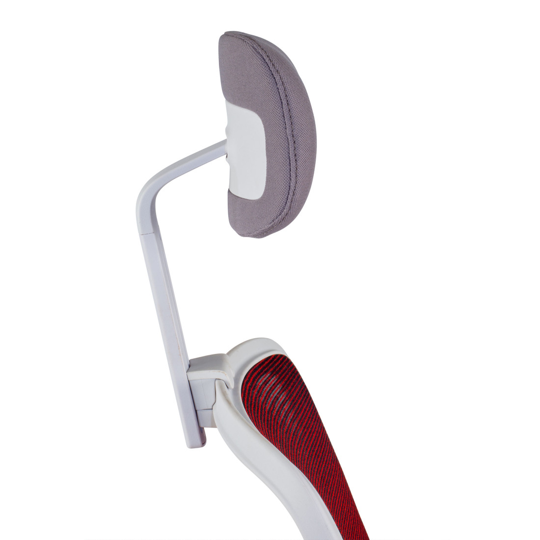 silla ergonomica rojo sugar estructura blanca reposacabezas malla 10