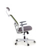 silla ergonomica verde sugar estructura blanca reposacabezas malla 5