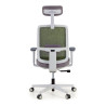 silla ergonomica verde sugar estructura blanca reposacabezas malla 7