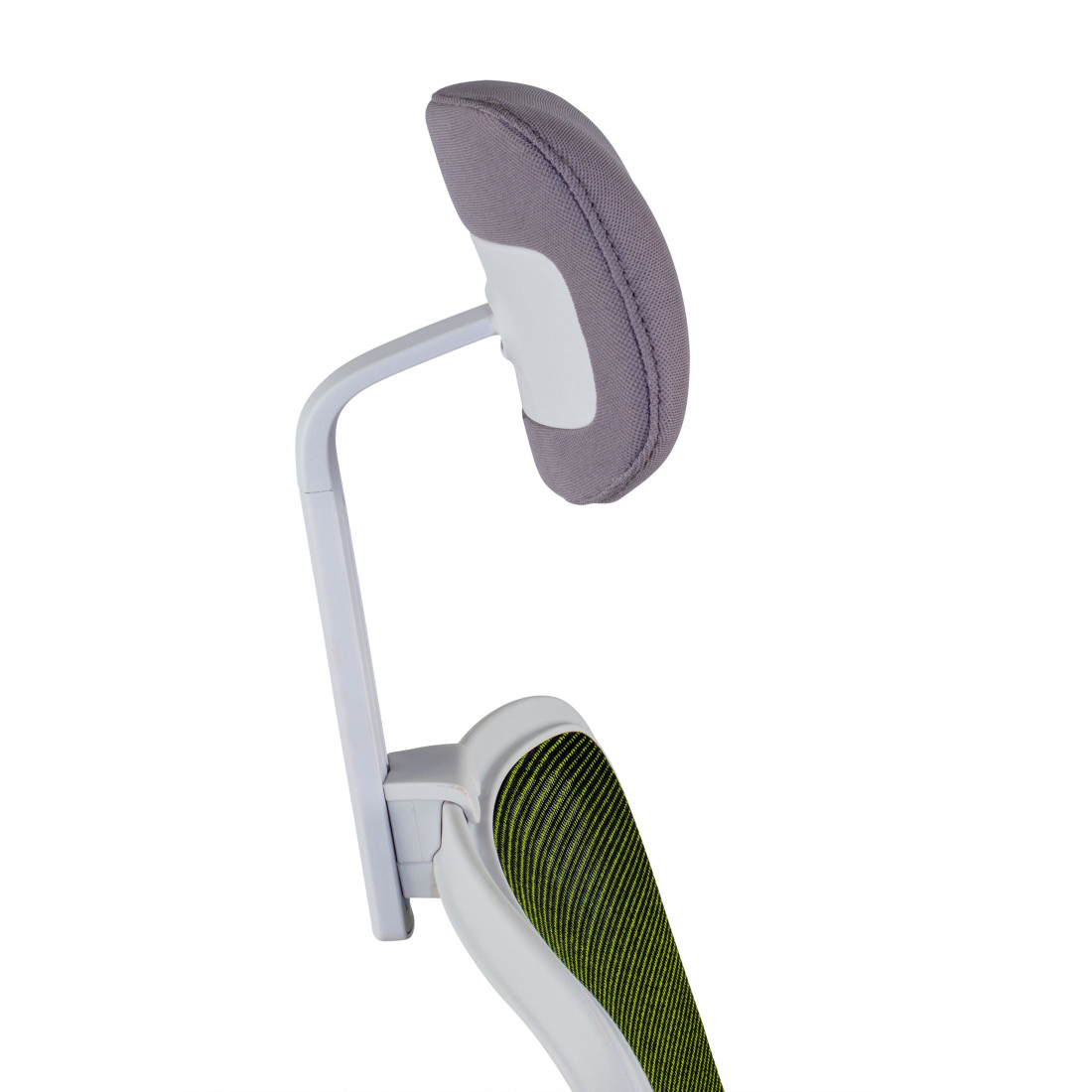 silla ergonomica verde sugar estructura blanca reposacabezas malla 10