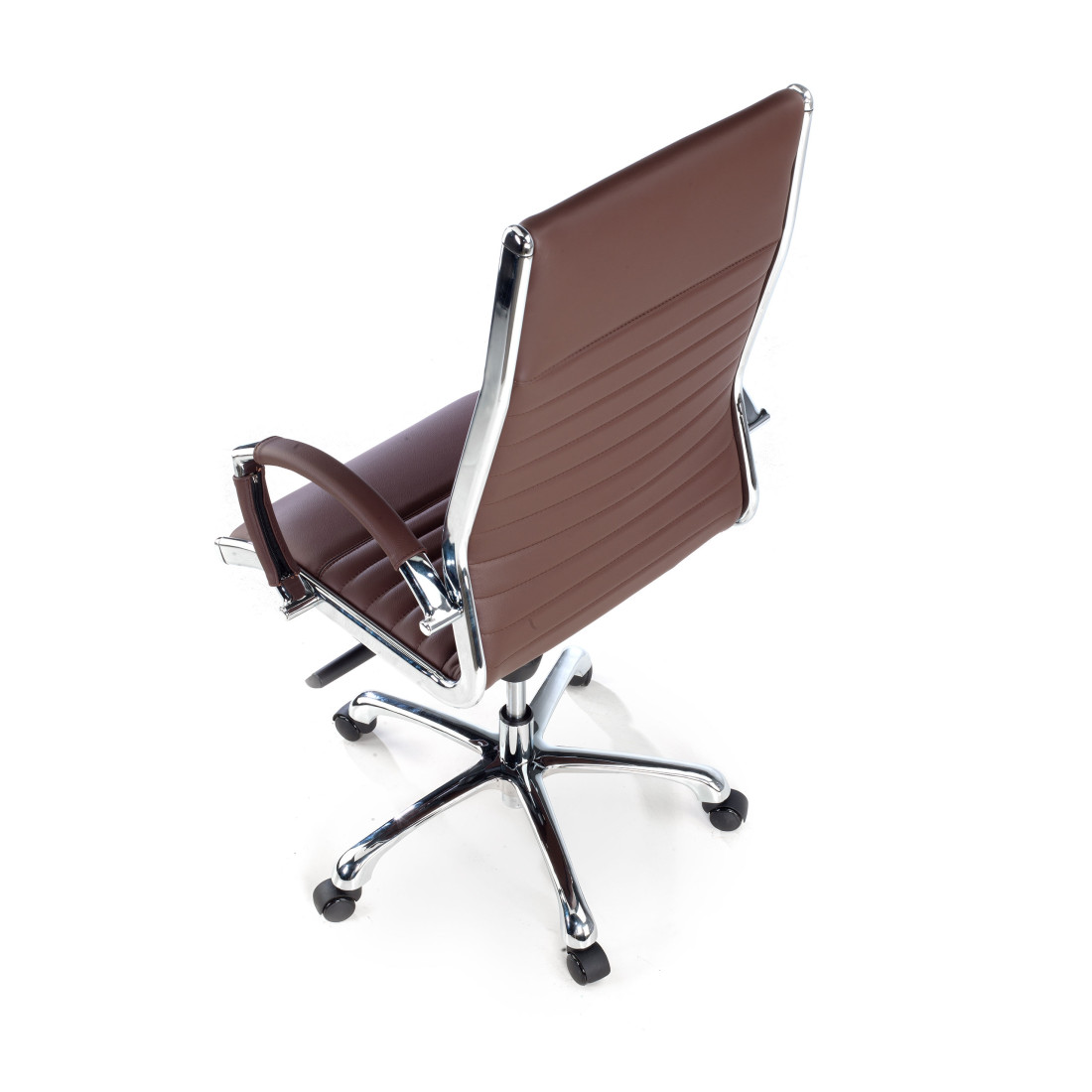 sillon de oficina marron virginia piel natural piel natural 8