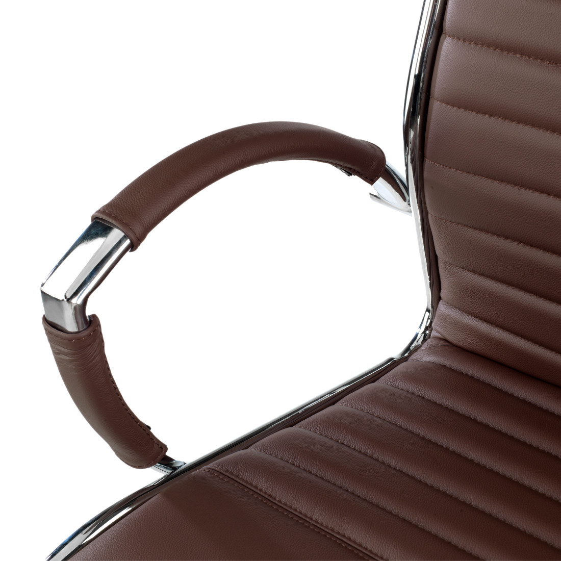 sillon de oficina marron virginia piel natural piel natural 9