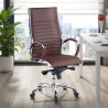 sillon de oficina marron virginia piel natural piel natural 2