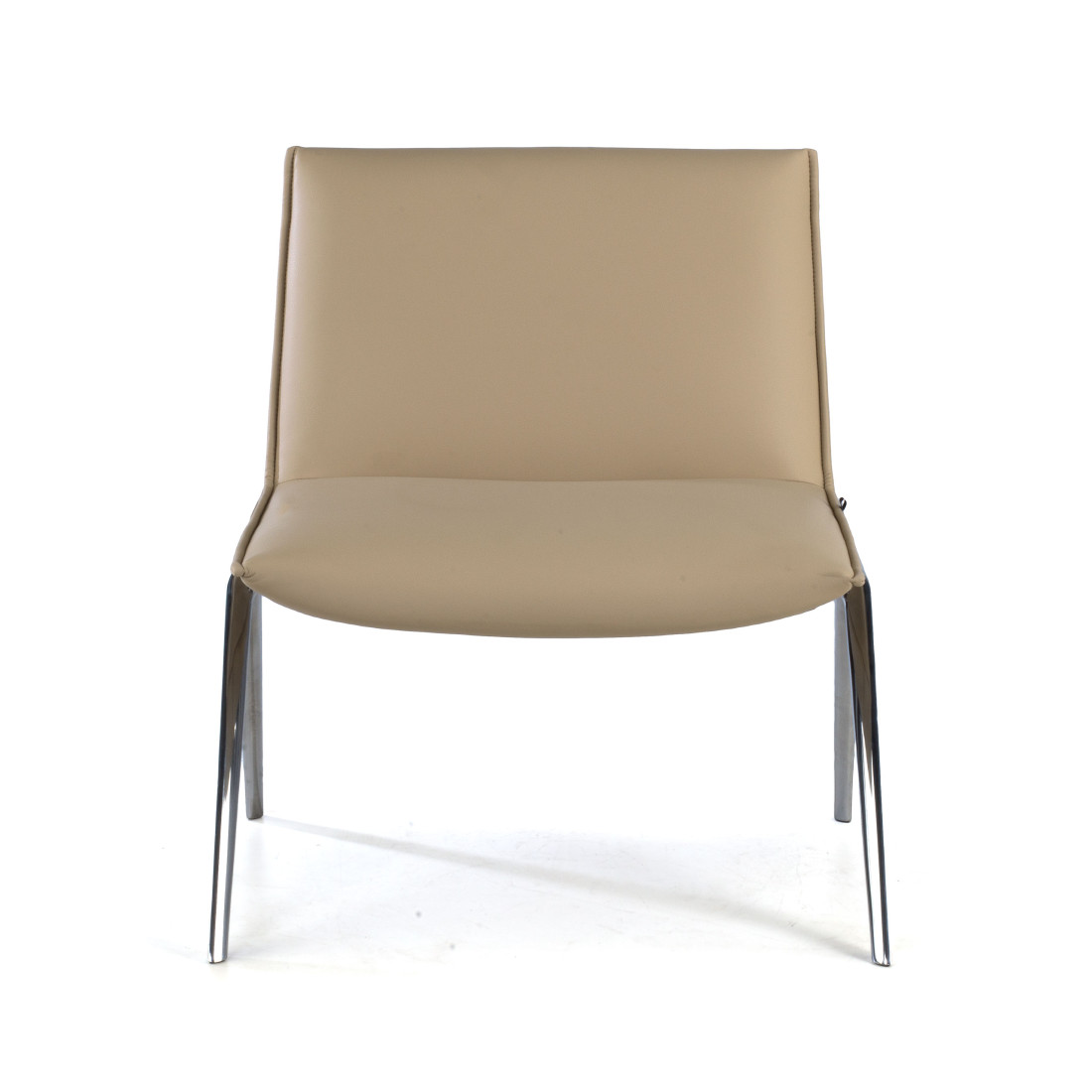 sillon para sala de espera beige cardiff piel sintetica 3
