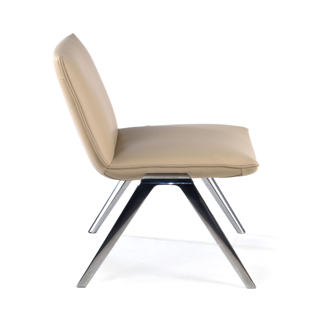 sillon para sala de espera beige cardiff piel sintetica 4