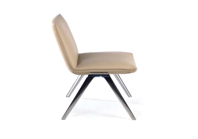 sillon para sala de espera beige cardiff piel sintetica 4