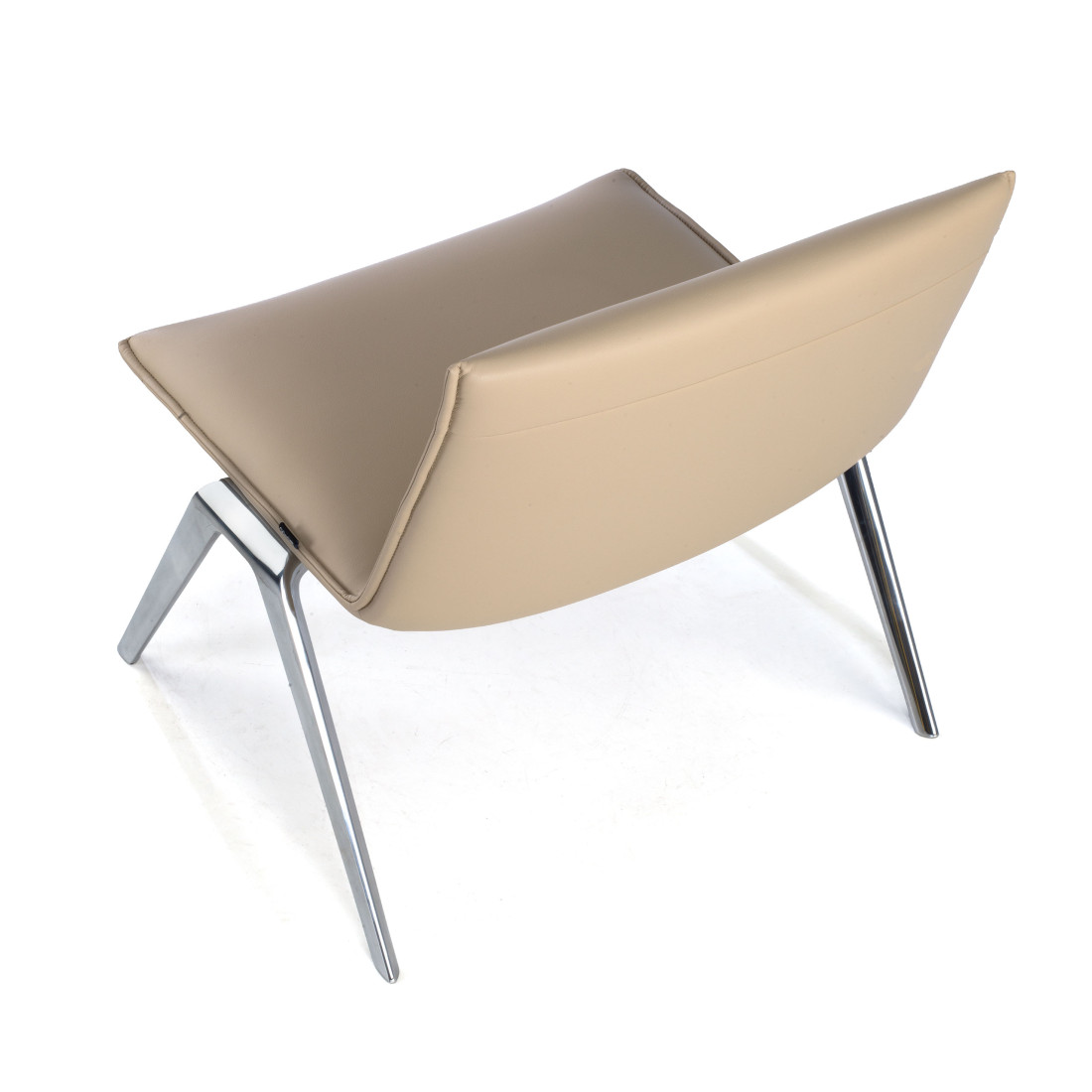 sillon para sala de espera beige cardiff piel sintetica 7