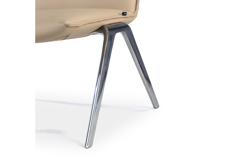 sillon para sala de espera beige cardiff piel sintetica 8