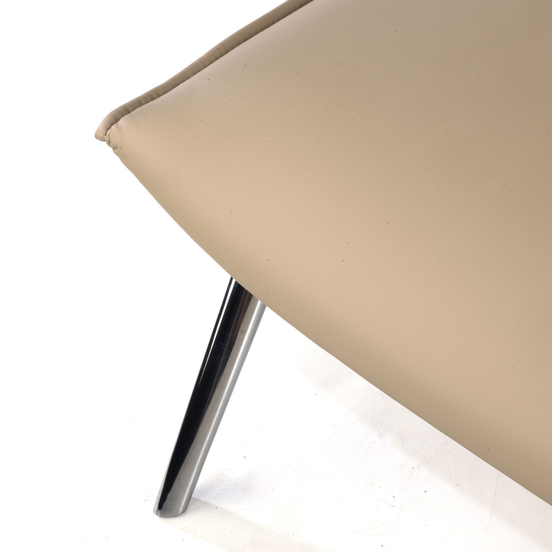sillon para sala de espera beige cardiff piel sintetica 9