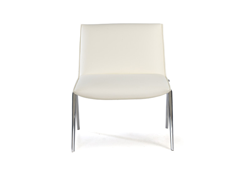 sillon para sala de espera blanco cardiff piel sintetica 3