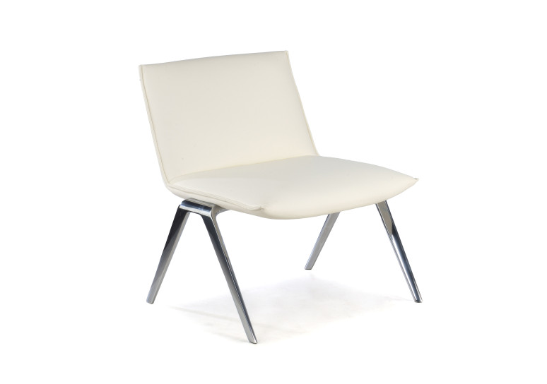Sillón Sala de Espera Cardiff, pies de aluminio - BLANCO