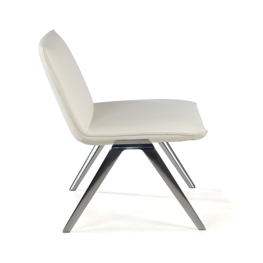 sillon para sala de espera blanco cardiff piel sintetica 4