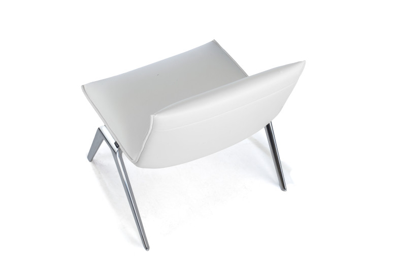 sillon para sala de espera blanco cardiff piel sintetica 7