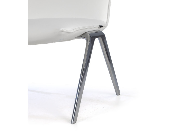sillon para sala de espera blanco cardiff piel sintetica 8