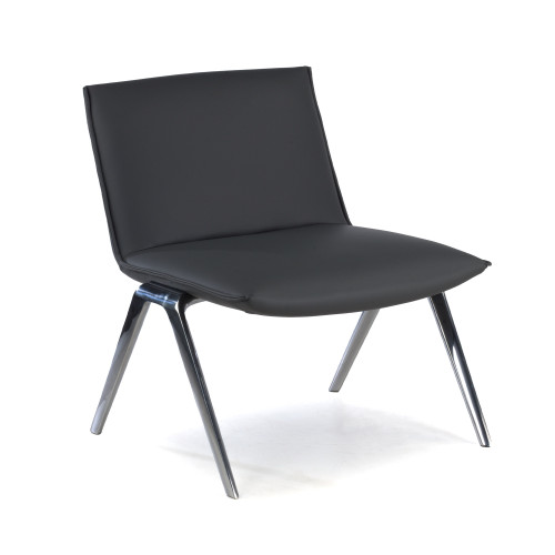Sillón Sala de Espera Cardiff, pies de aluminio - Gris
