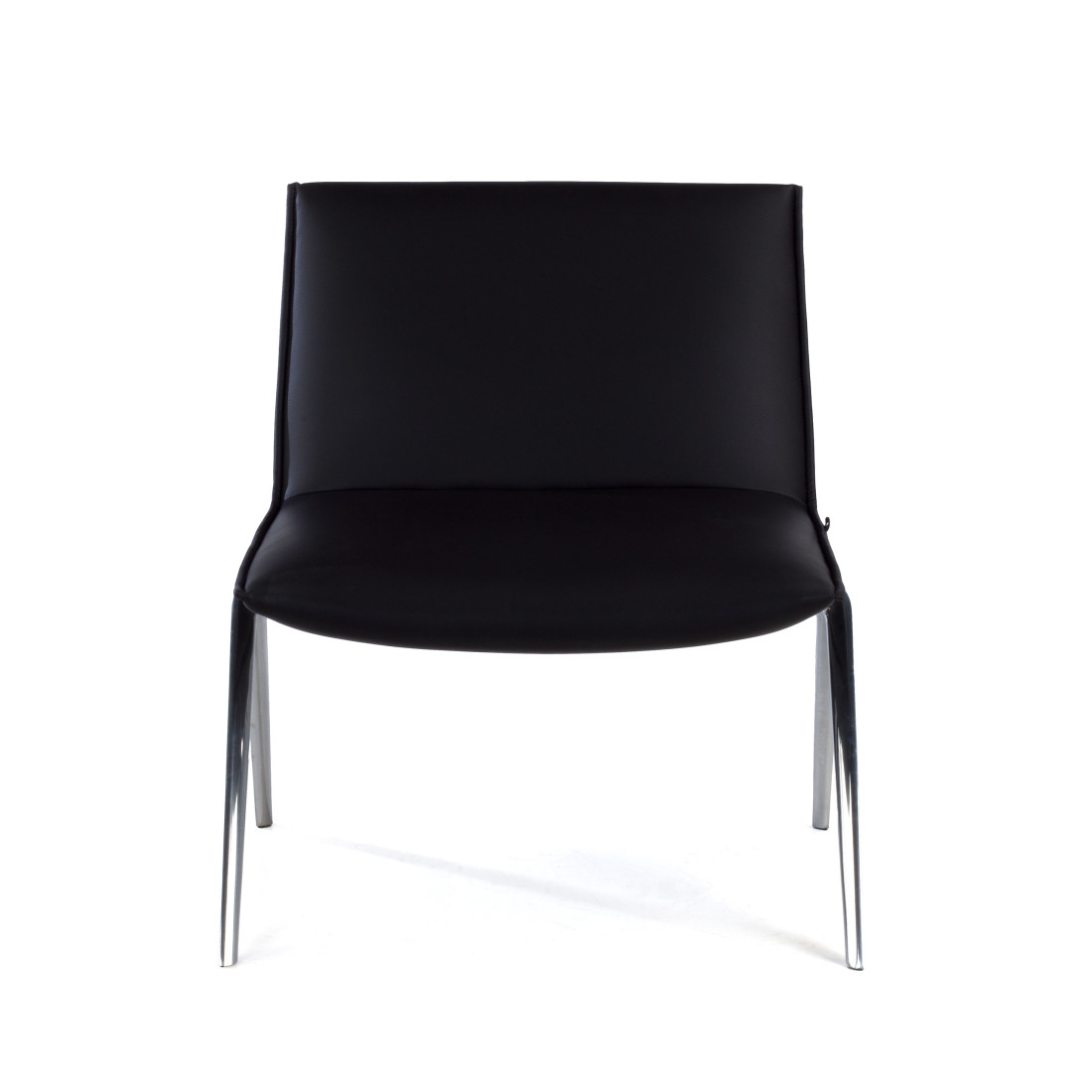 sillon para sala de espera negro cardiff piel sintetica 3