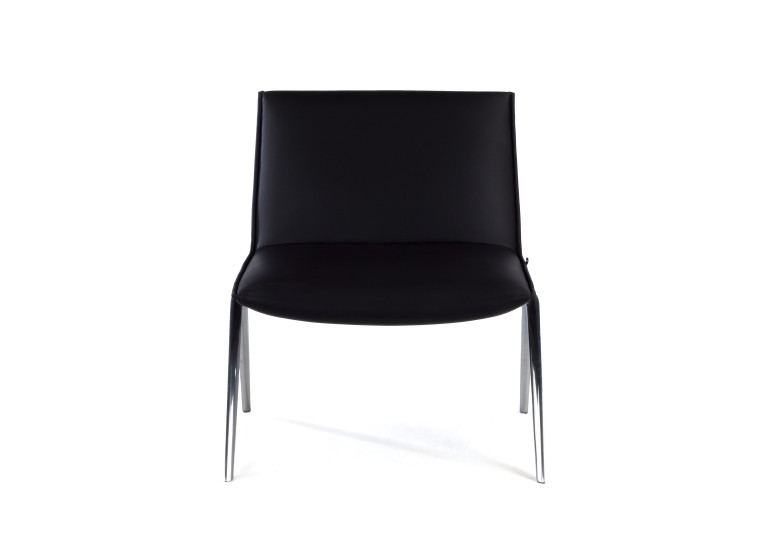sillon para sala de espera negro cardiff piel sintetica 3