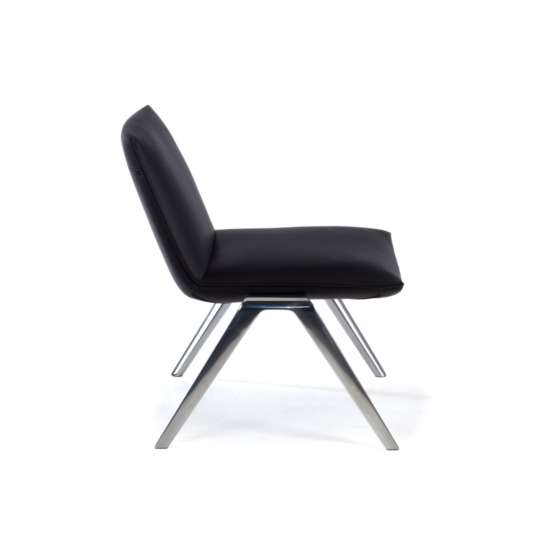 sillon para sala de espera negro cardiff piel sintetica 4