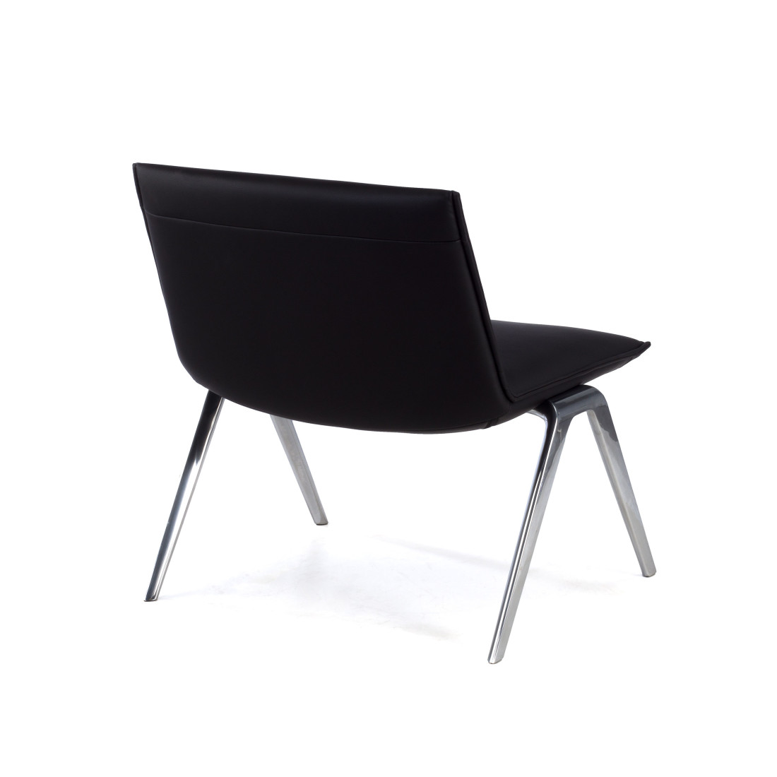 sillon para sala de espera negro cardiff piel sintetica 5