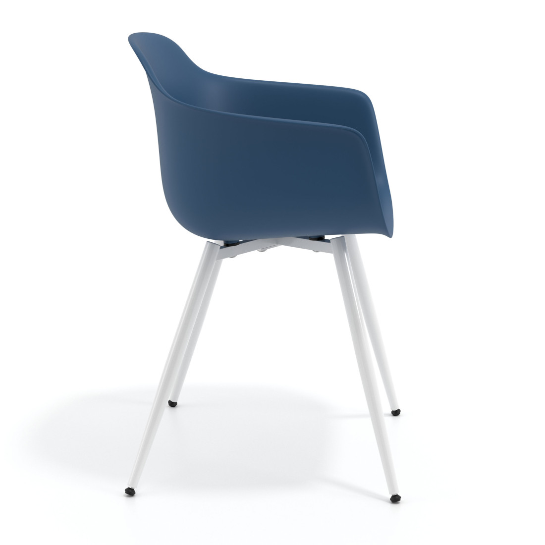 silla confidente azul elisa 4 patas plastico 3