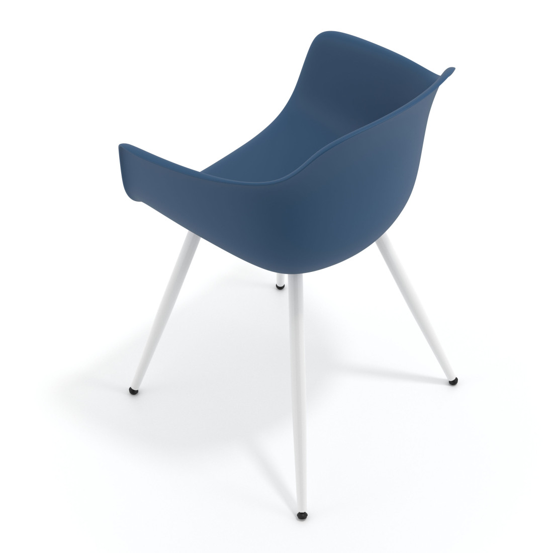 silla confidente azul elisa 4 patas plastico 7