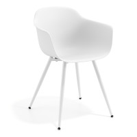 Silla Confidente Elisa, 4 Patas, diseño envolvente - BLANCO, Blanco