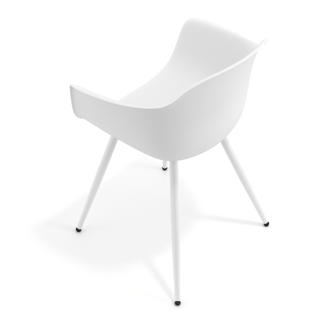 silla confidente blanco elisa 4 patas plastico 7