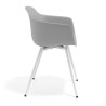 silla confidente gris elisa 4 patas plastico 3