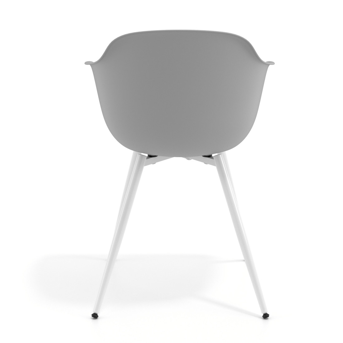 silla confidente gris elisa 4 patas plastico 4
