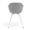 silla confidente gris elisa 4 patas plastico 4