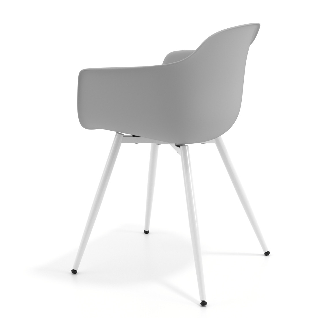 silla confidente gris elisa 4 patas plastico 5