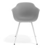 silla confidente gris elisa 4 patas plastico 6
