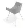 silla confidente gris elisa 4 patas plastico 7