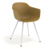 Silla Confidente Elisa, 4 Patas, diseño envolvente - Amarillo