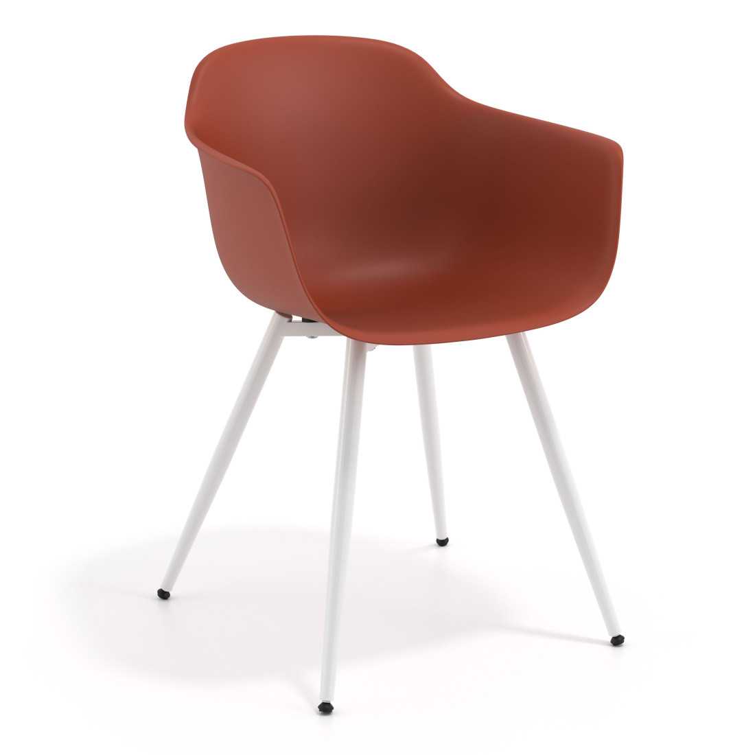 silla confidente rojo elisa 4 patas plastico 1