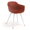 Silla Confidente Elisa, 4 Patas, diseño envolvente - ROJO