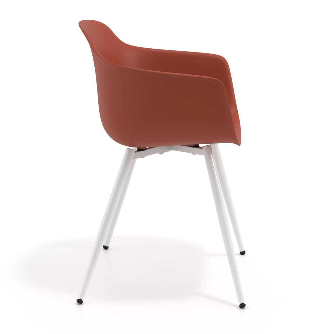 silla confidente rojo elisa 4 patas plastico 3