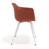 silla confidente rojo elisa 4 patas plastico 3