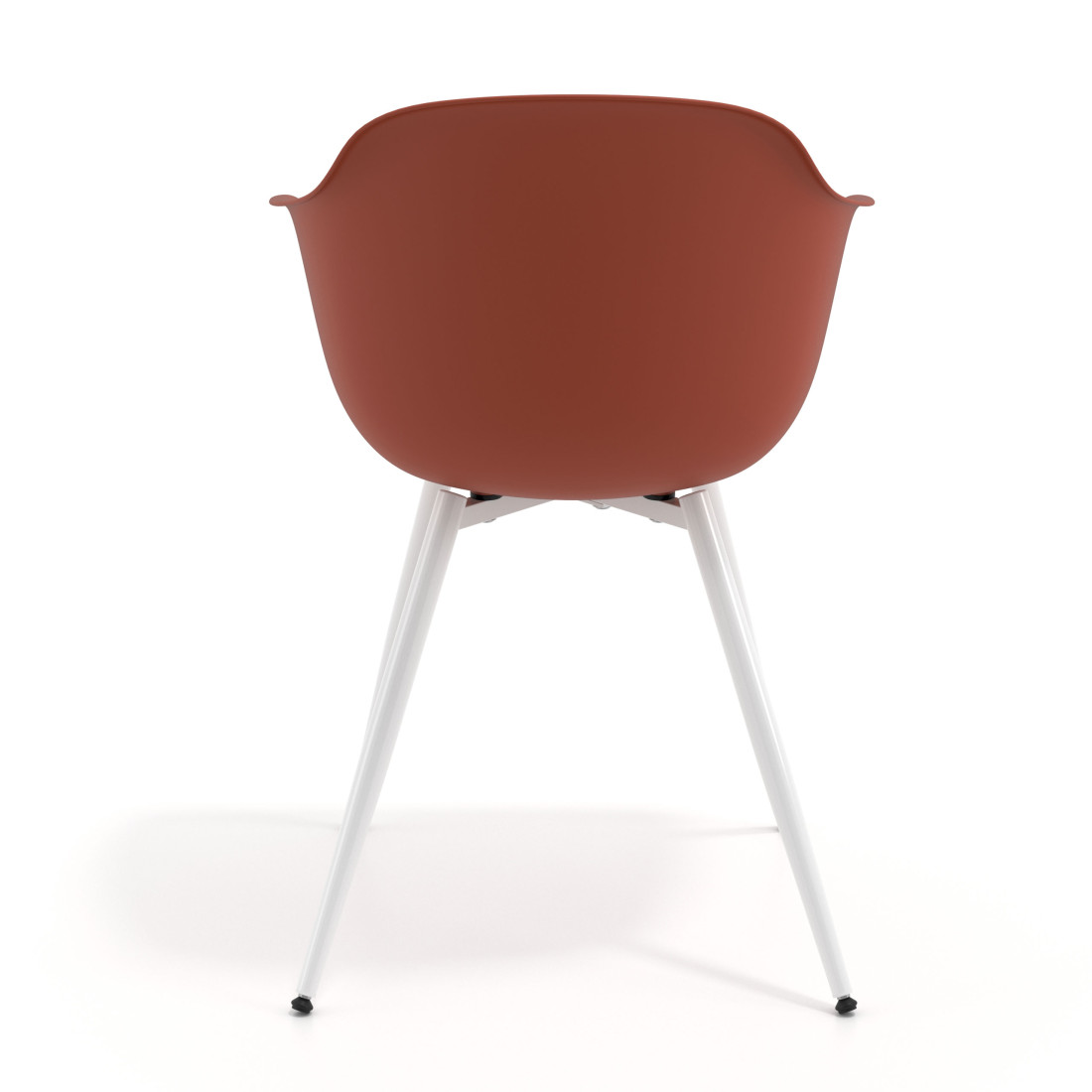 silla confidente rojo elisa 4 patas plastico 4