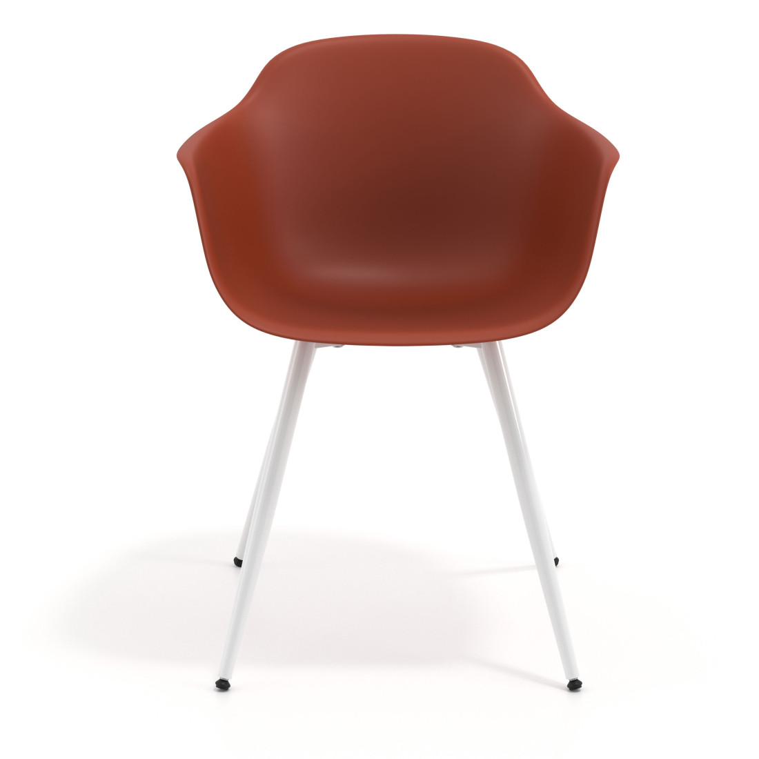 silla confidente rojo elisa 4 patas plastico 6