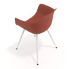 silla confidente rojo elisa 4 patas plastico 7