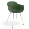 Silla Confidente Elisa, 4 Patas, diseño envolvente - VERDE