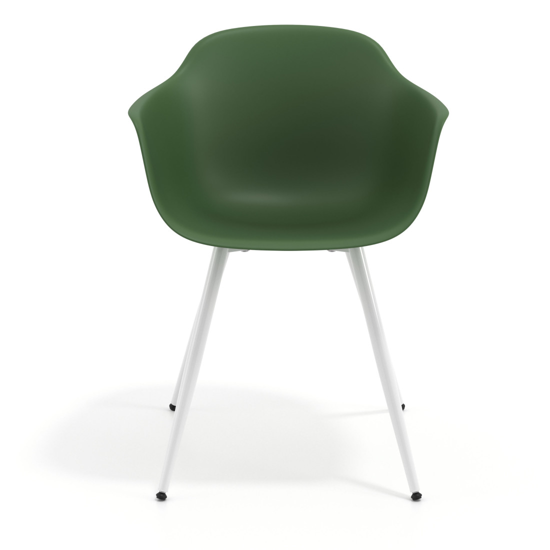silla confidente verde elisa 4 patas plastico 6