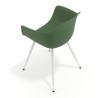 silla confidente verde elisa 4 patas plastico 7