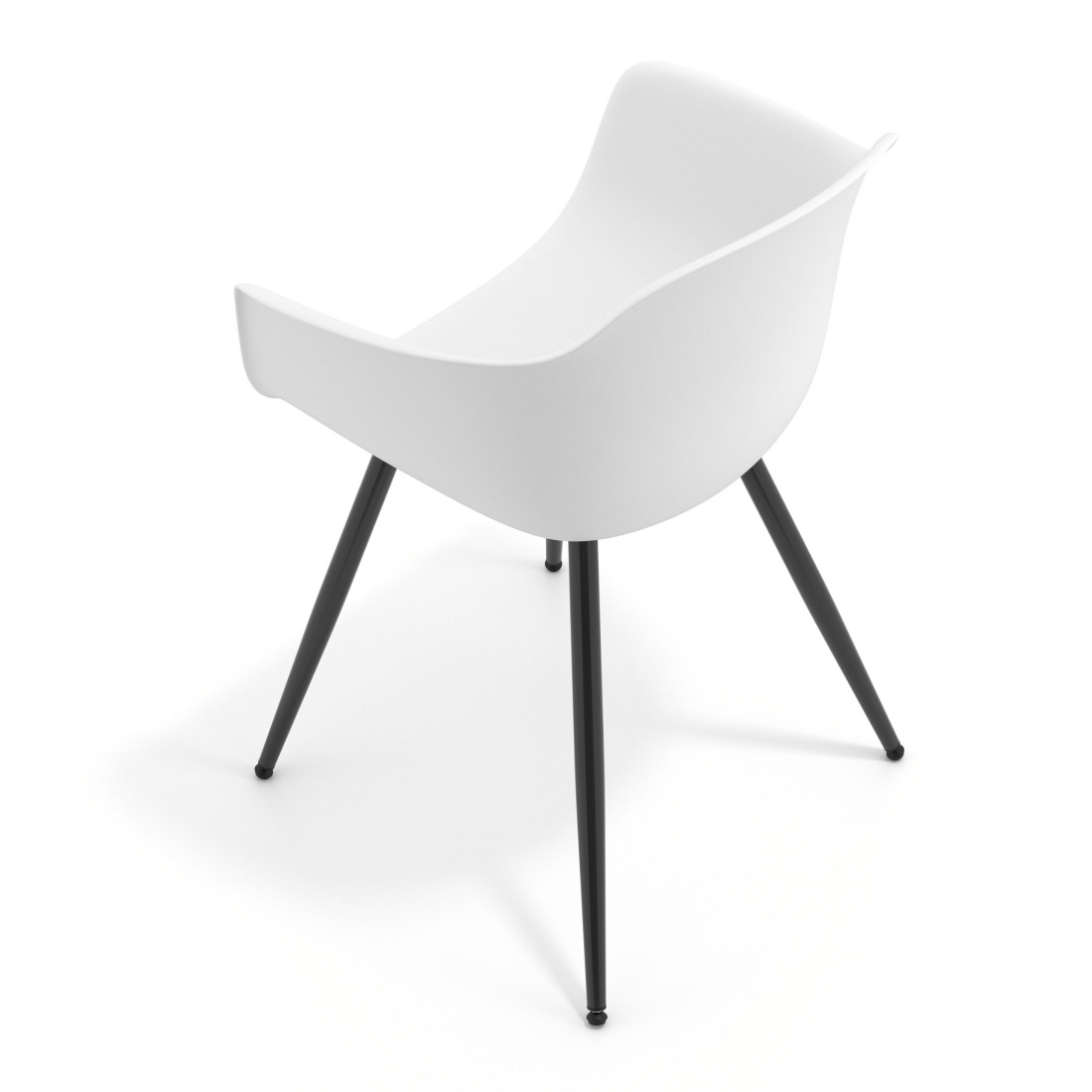 silla confidente blanco elisa 4 patas plastico 7