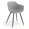silla confidente gris elisa 4 patas plastico 1