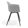 silla confidente gris elisa 4 patas plastico 3