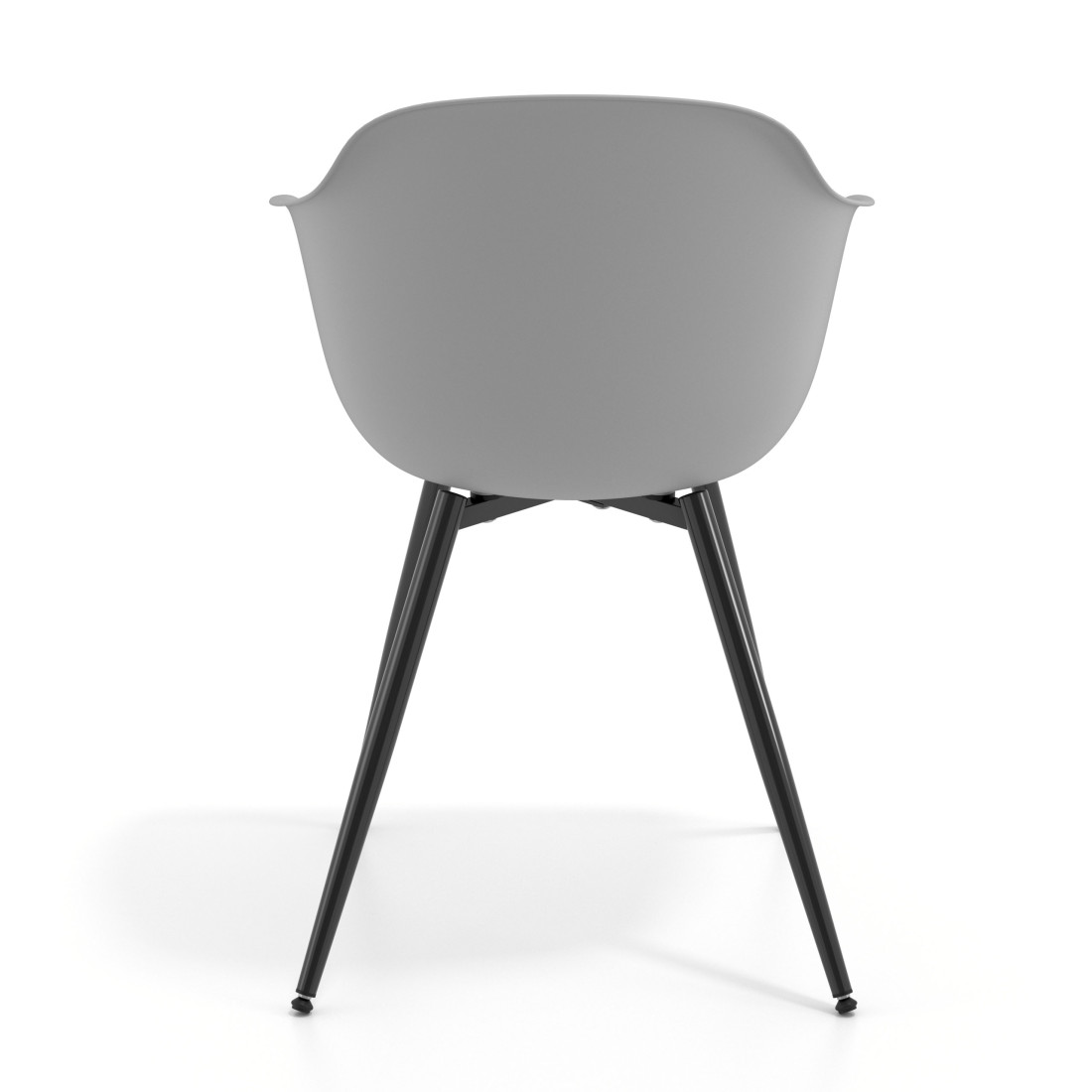 silla confidente gris elisa 4 patas plastico 4