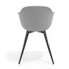 silla confidente gris elisa 4 patas plastico 4